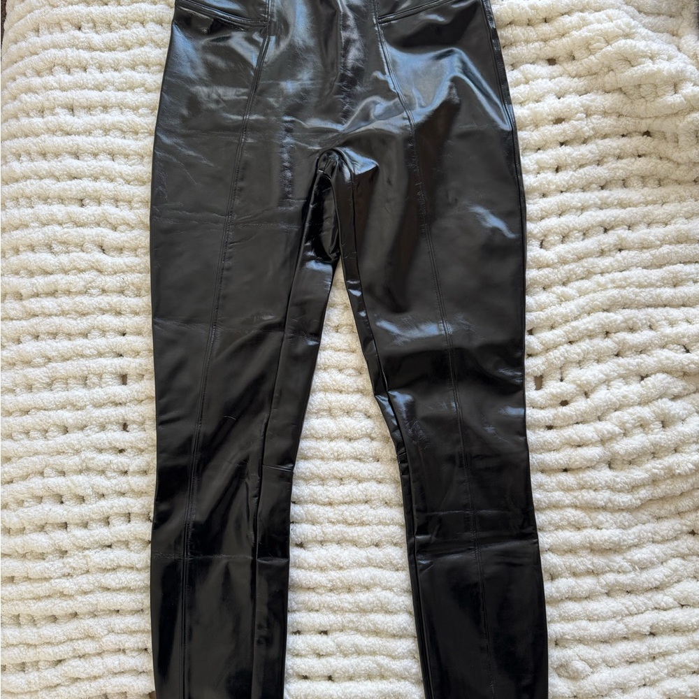 SPANX Shiny Black Leggings